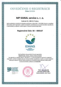 Certifikát EMAS